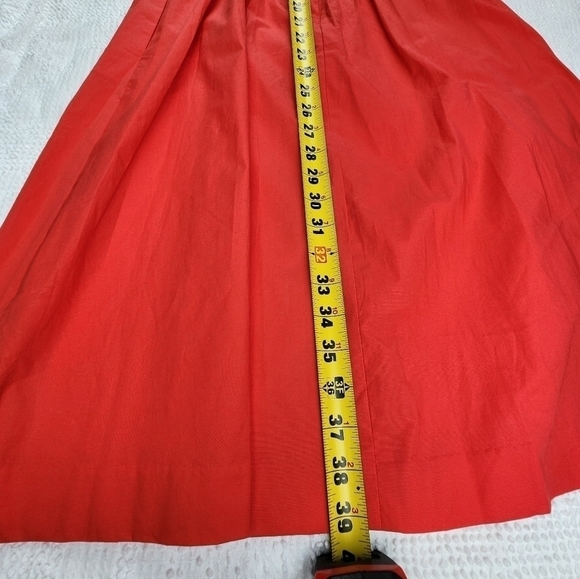 J. Crew Orange Crossover Midi Dress Size 00 - Picture 11 of 12